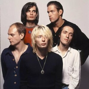 Radiohead band members together in a candid photo