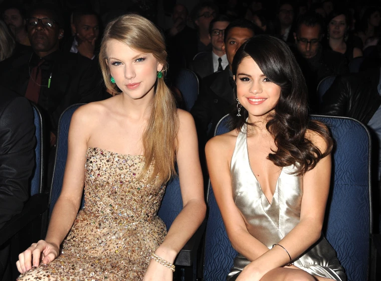 A collage of Selena Gomez and Taylor Swift’s best friendship moments.