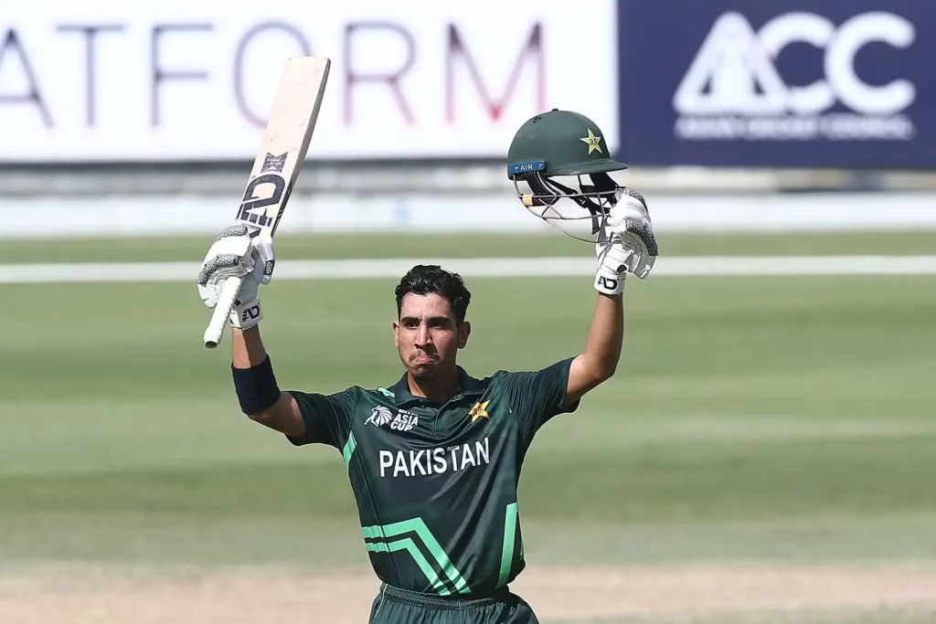 Young Pakistani cricketer celebrating during a National T20 match.
