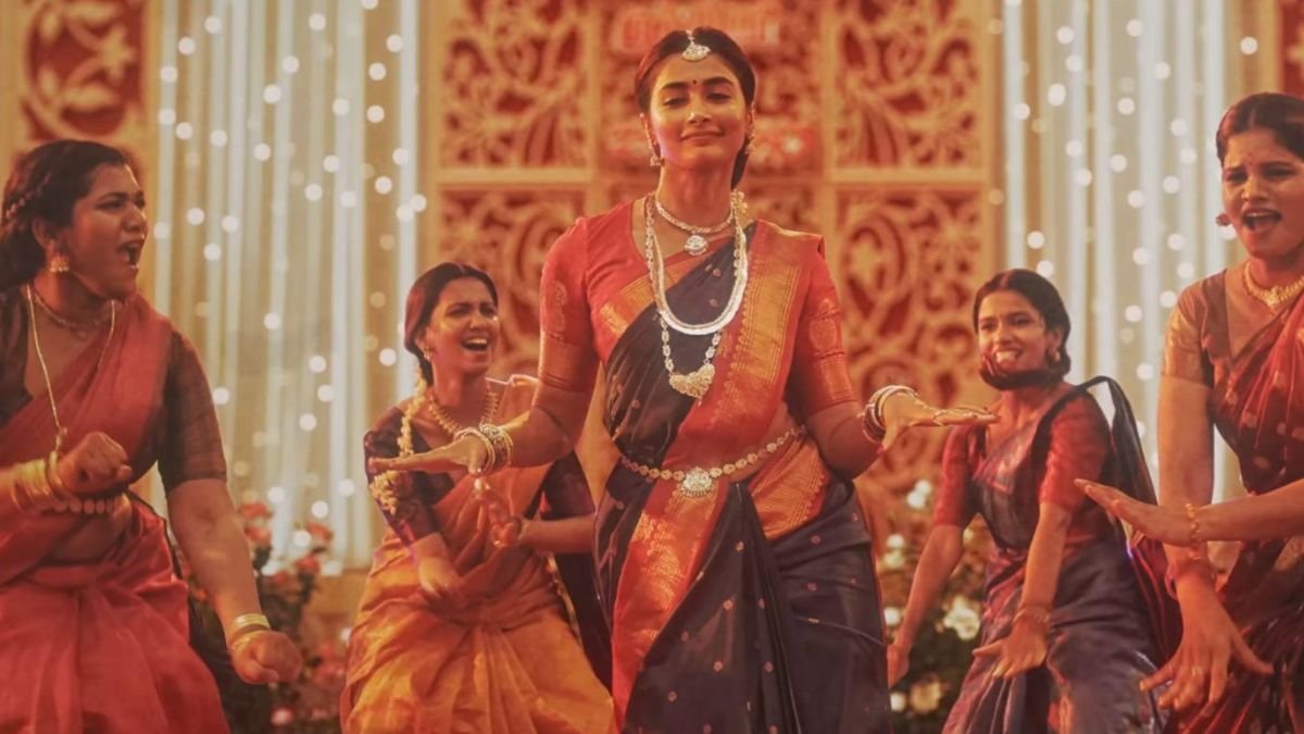 Pooja Hegde in a key scene from Retro Movie.