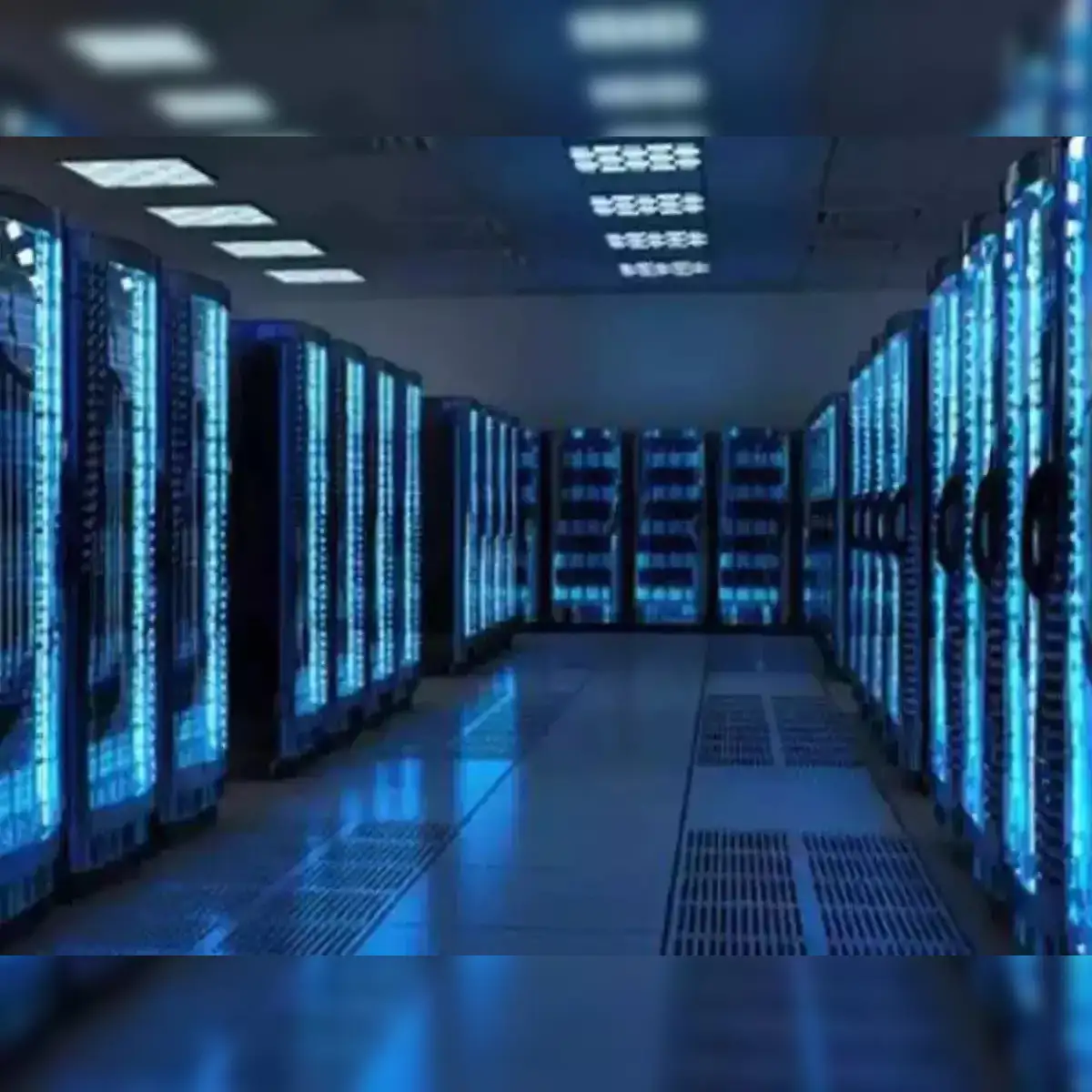 Concept illustration of a high-tech AI data center in Abu Dhabi.