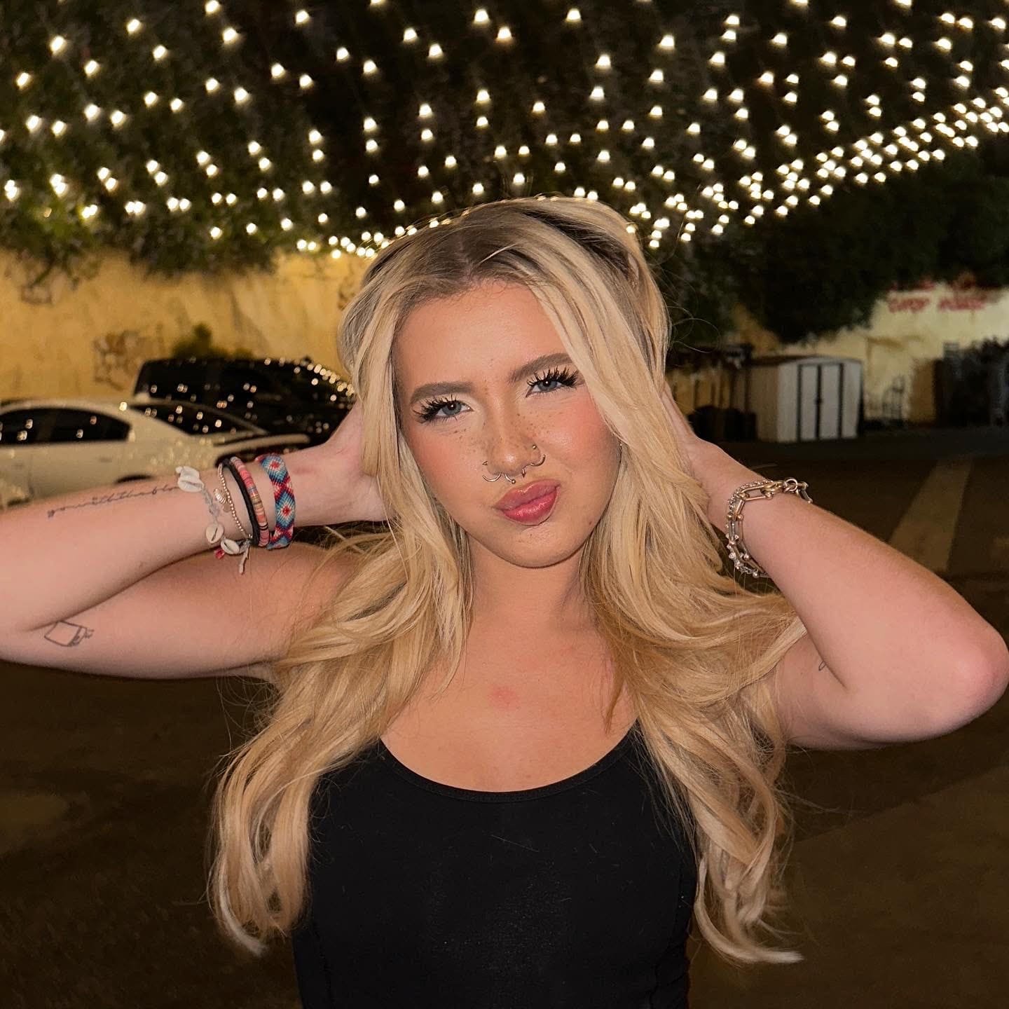 Kayla Malec recording a TikTok video