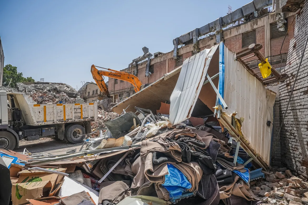 Destruction caused by Israeli strike on Evin Prison
