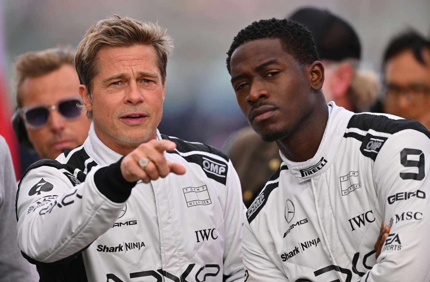 Brad Pitt F1 movie featuring Damson Idris as rookie driver